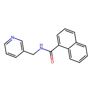 N-(pyridin-3-ylmethyl)naphthalene-1-carboxamide structure