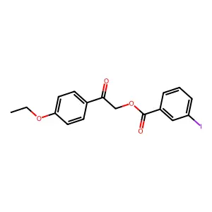2-(4-Ethoxyphenyl)-2-oxoethyl 3-iodobenzoate structure