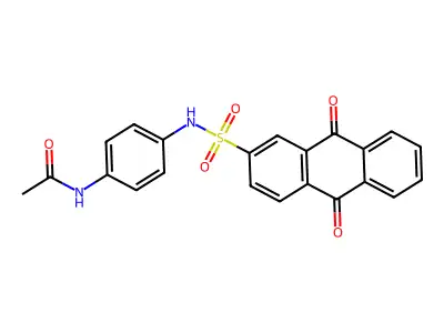 N-[4-[(9,10-dioxoanthracen-2-yl)sulfonylamino]phenyl]acetamide structure