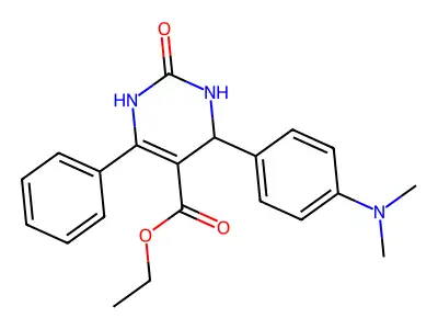 ethyl 4-(4-(dimethylamino)phenyl)-2-oxo-6-phenyl-1,2,3,4-tetrahydropyrimidine-5-carboxylate structure