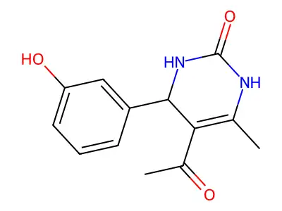 5-acetyl-4-(3-hydroxyphenyl)-6-methyl-3,4-dihydro-2(1H)-pyrimidinone structure