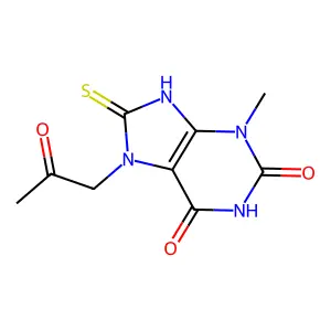 8-Mercapto-3-methyl-7-(2-oxopropyl)-3,7-dihydro-1H-purine-2,6-dione structure