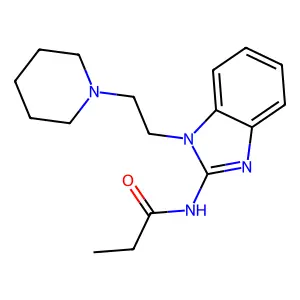 N-[1-(2-piperidin-1-ylethyl)benzimidazol-2-yl]propanamide structure