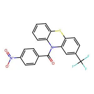 10-{4-nitrobenzoyl}-2-(trifluoromethyl)-10H-phenothiazine structure