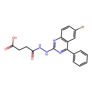 4-[2-(6-Bromo-4-phenylquinazolin-2-yl)hydrazinyl]-4-oxobutanoic acid structure