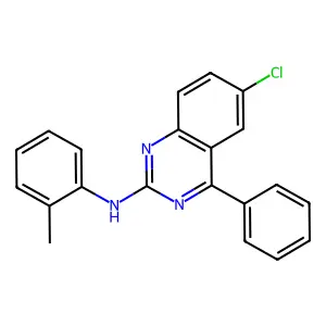 6-chloro-N-(2-methylphenyl)-4-phenylquinazolin-2-amine structure