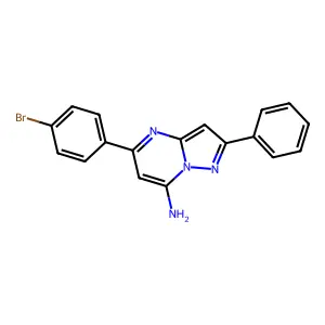 5-(4-Bromophenyl)-2-phenylpyrazolo[1,5-a]pyrimidin-7-amine structure
