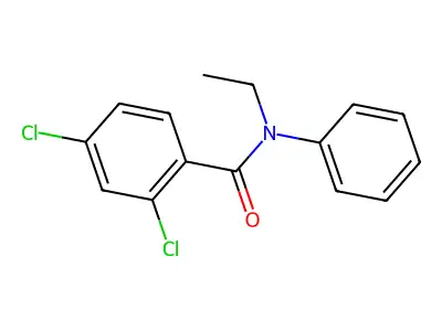 2,4-dichloro-N-ethyl-N-phenylbenzamide structure
