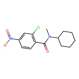 2-chloro-N-cyclohexyl-N-methyl-4-nitrobenzamide structure