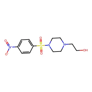 2-[4-(4-Nitrophenyl)sulfonylpiperazin-1-yl]ethanol structure