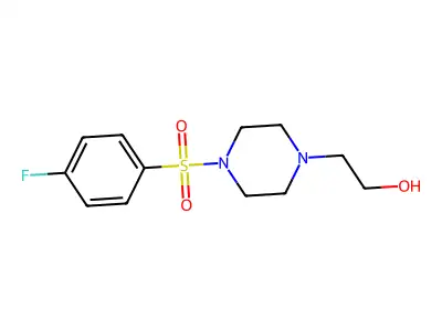 2-{4-[(4-Fluorophenyl)sulfonyl]piperazino}-1-ethanol structure