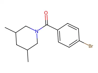3,5-Dimethylpiperidyl 4-bromophenyl ketone structure