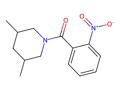 1-{2-Nitrobenzoyl}-3,5-dimethylpiperidine structure