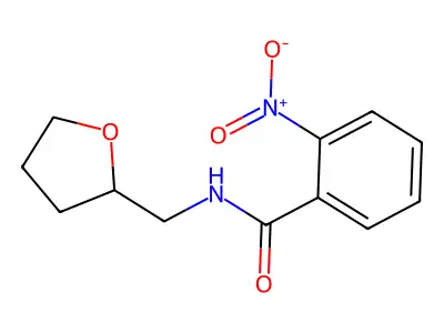 2-nitro-N-(tetrahydrofuran-2-ylmethyl)benzamide structure