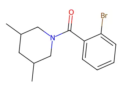 1-[(2-Bromophenyl)carbonyl]-3,5-dimethylpiperidine structure