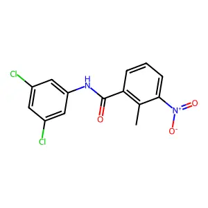 N-(3,5-dichlorophenyl)-2-methyl-3-nitrobenzamide structure