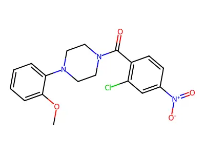 (2-Chloro-4-nitrophenyl)[4-(2-methoxyphenyl)piperazin-1-yl]methanone structure