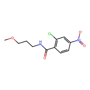 2-chloro-N-(3-methoxypropyl)-4-nitrobenzamide structure