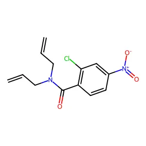 2-chloro-4-nitro-N,N-bis(prop-2-enyl)benzamide structure