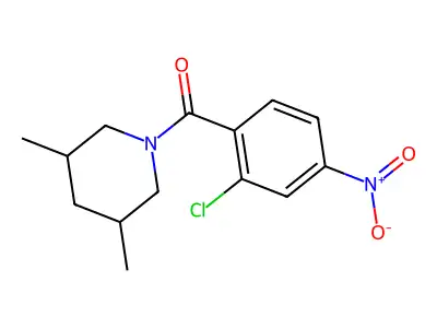 (2-Chloro-4-nitrophenyl)-(3,5-dimethylpiperidin-1-yl)methanone structure