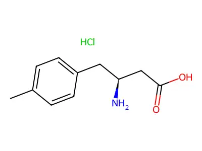 (S)-3-Amino-4-(p-tolyl)butanoic acid hydrochloride structure