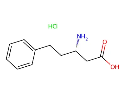 (3S)-3-amino-5-phenylpentanoic acid hydrochloride structure