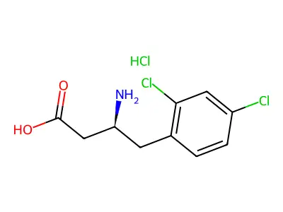 (S)-3-Amino-4-(2,4-dichlorophenyl)butanoic acid hydrochloride structure