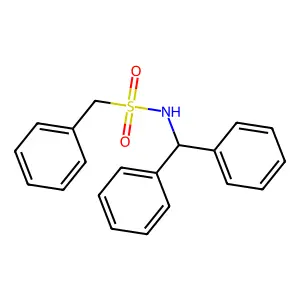 N-benzhydryl-1-phenylmethanesulfonamide structure