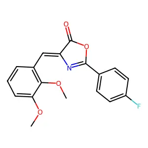 (4Z)-4-[(2,3-dimethoxyphenyl)methylidene]-2-(4-fluorophenyl)-1,3-oxazol-5-one structure