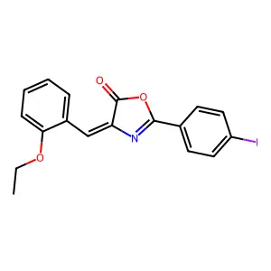 4-(2-Ethoxy-benzylidene)-2-(4-iodo-phenyl)-4H-oxazol-5-one structure