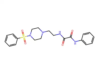 N-[2-[4-(benzenesulfonyl)piperazin-1-yl]ethyl]-N'-phenyloxamide structure