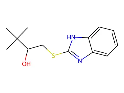 1-(1H-benzimidazol-2-ylsulfanyl)-3,3-dimethylbutan-2-ol structure