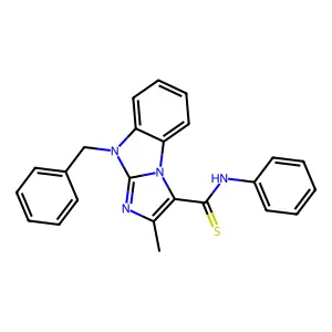 9-benzyl-2-methyl-N-phenyl-9H-imidazo[1,2-a]benzimidazole-3-carbothioamide structure