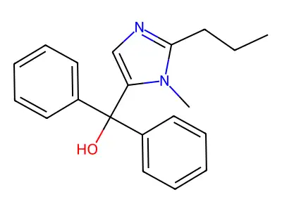 (3-Methyl-2-propylimidazol-4-yl)-diphenylmethanol structure