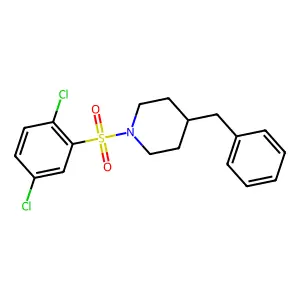4-Benzyl-1-[(2,5-dichlorophenyl)sulfonyl]piperidine structure