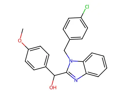 [1-[(4-Chlorophenyl)methyl]benzimidazol-2-yl]-(4-methoxyphenyl)methanol structure