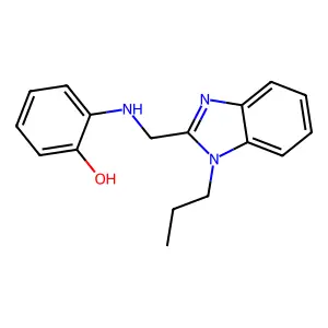 2-{[(1-propyl-1H-benzimidazol-2-yl)methyl]amino}phenol structure