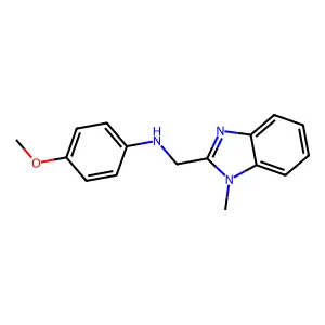 (4-Methoxy-phenyl)-(1-methyl-1H-benzoimidazol-2-ylmethyl)-amine structure