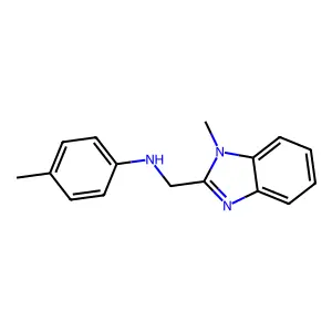 4-methyl-N-[(1-methylbenzimidazol-2-yl)methyl]aniline structure