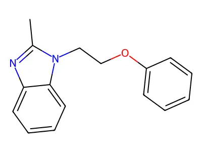 2-Methyl-1-(2-phenoxyethyl)benzimidazole structure