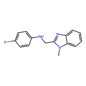 4-bromo-N-[(1-methylbenzimidazol-2-yl)methyl]aniline structure