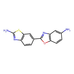 2-(2-Amino-1,3-benzothiazol-6-yl)-1,3-benzoxazol-5-amine structure