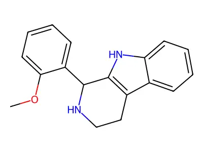 1-(2-methoxyphenyl)-2,3,4,9-tetrahydro-1H-beta-carboline structure