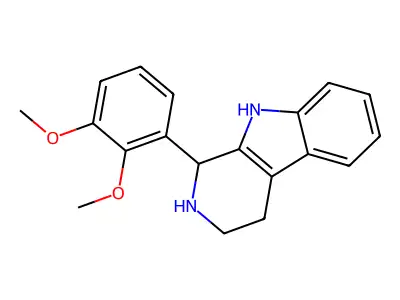 1-(2,3-dimethoxyphenyl)-2,3,4,9-tetrahydro-1H-pyrido[3,4-b]indole structure