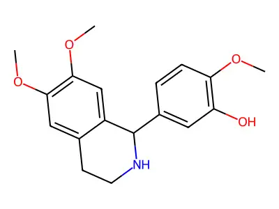 5-(6,7-Dimethoxy-1,2,3,4-tetrahydroisoquinolin-1-yl)-2-methoxyphenol structure