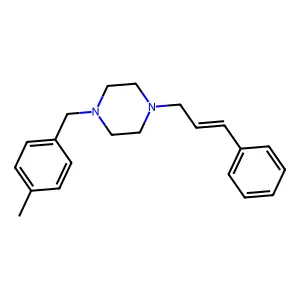 1-[(4-methylphenyl)methyl]-4-[(E)-3-phenylprop-2-enyl]piperazine structure