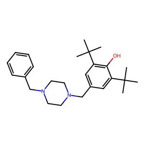 4-[(4-Benzylpiperazin-1-yl)methyl]-2,6-di-tert-butylphenol structure