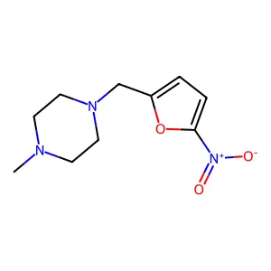 1-Methyl-4-[(5-nitrofuran-2-yl)methyl]piperazine structure