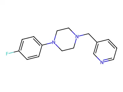 1-(4-Fluorophenyl)-4-(pyridin-3-ylmethyl)piperazine structure