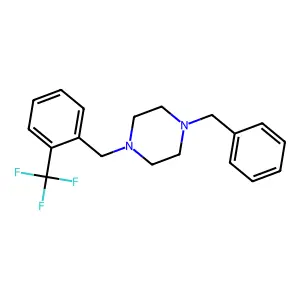 1-Benzyl-4-(2-trifluoromethyl-benzyl)-piperazine structure